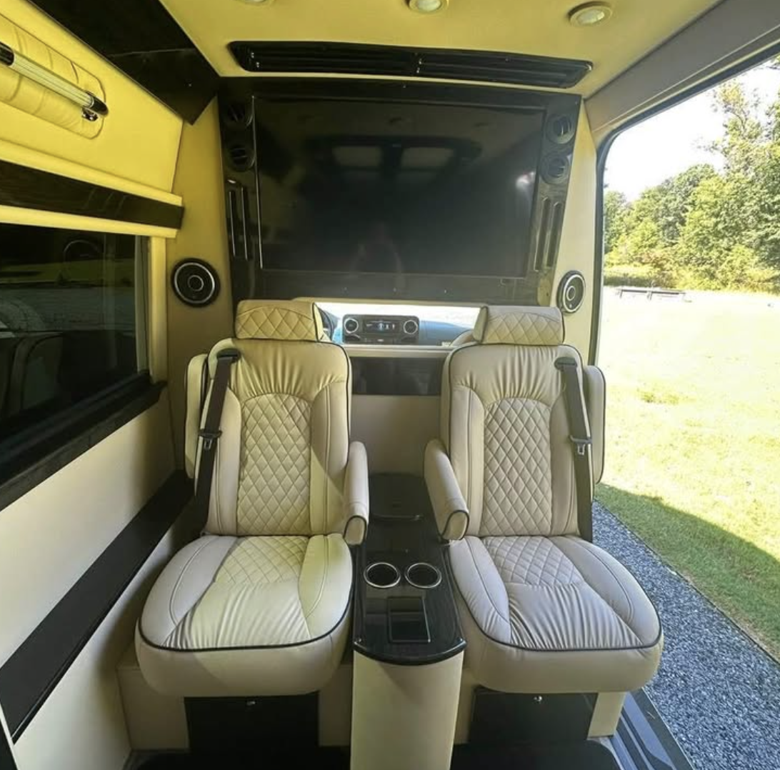 Tan captain chairs
