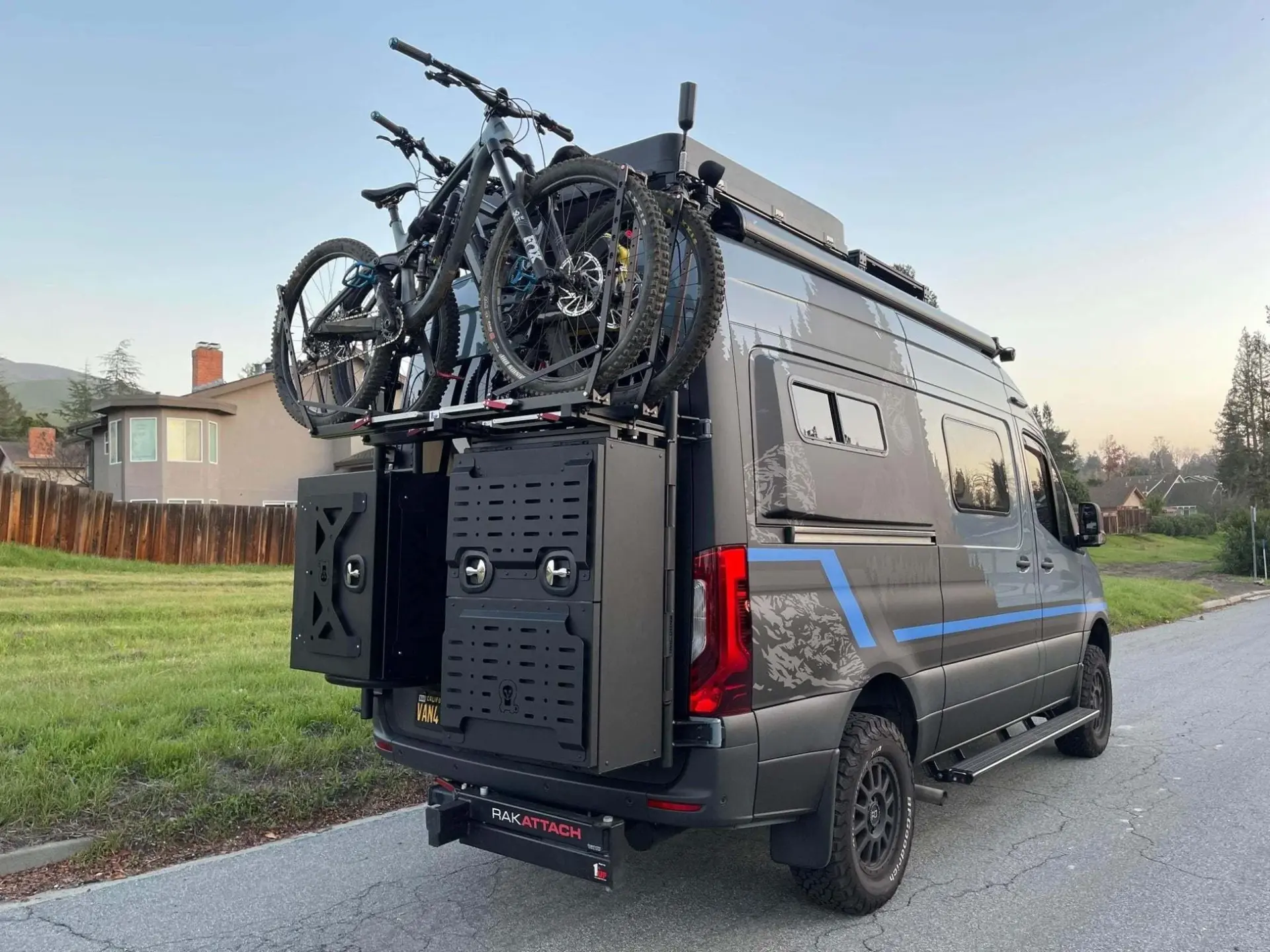Rear hitch storage rack