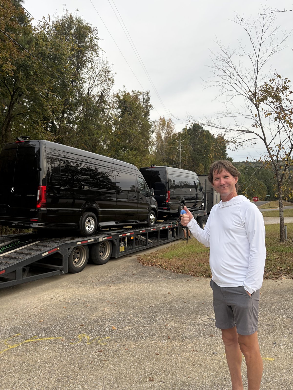 The Dufourfun family with their luxury vans