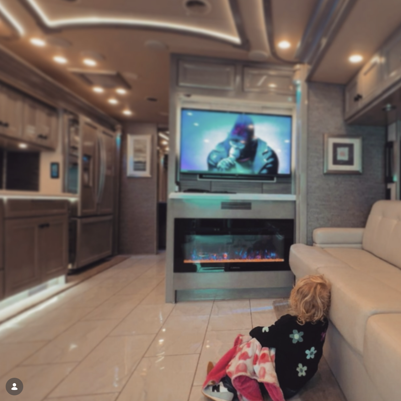 Family enjoying the luxury Sprinter van interior